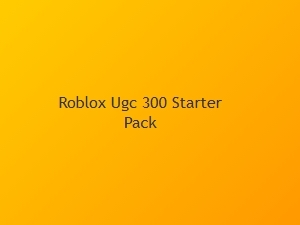Getting Started with the Roblox Ugc 300 Starter Pack